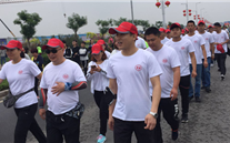 “放松心情，磨砺意志，超越自我” 正定公司参加徒步走活动